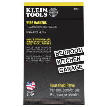 Klein Tools 56254 Household Electrical Panel Wire Marker Book