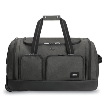 DESK ACCESSORIES AND OFFICE ORGANIZERS | SOLO UBN980-10 Leroy Polyester 12 in. x 10-1/2 in. x 10-1/2 in. Rolling Duffel - Gray
