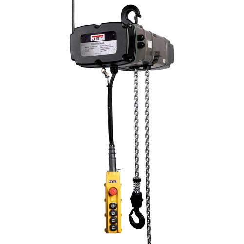 JET 140234 230V 6.9 Amp TS Series 2 Speed 1/2 Ton 15 ft. Lift 3-Phase Electric Chain Hoist image number 0