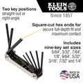 Klein Tools 70591 9-Key SAE Folding Hex Key Set image number 2