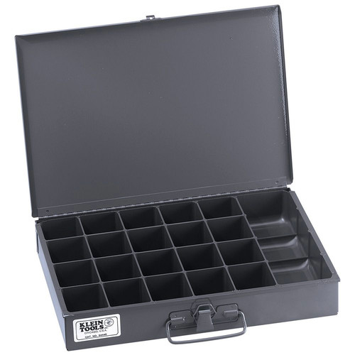 Cases and Bags | Klein Tools 54440 9.75 in. x 13.313 in. x 2 in. 21 Compartment Storage Box - Mid-Size image number 0
