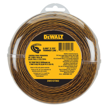 Dewalt DWO1DT802 0.080 in. x 225 ft. String Trimmer Line Dewalt DWO1DT802 0.080 in. x 225 ft. String Trimmer Line