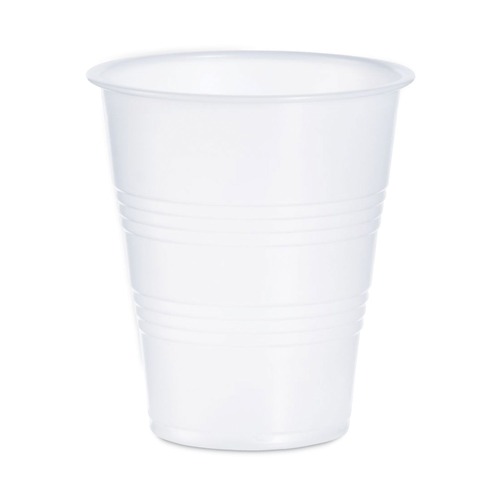 Dart Y7 7 oz. Conex Galaxy Polystyrene Plastic Cold Cups - Clear (25 Packs/Carton) image number 0