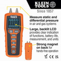 Detection Tools | Klein Tools ET180 Air and Gas Pressure Digital Differential Manometer image number 5
