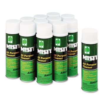 Misty 1001583 19 oz. Citrus Scent, Green All-Purpose Cleaner Aerosol Spray (12/Carton)