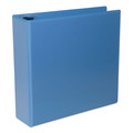 Universal UNV20753 Deluxe 3 in. Capacity 11 in. x 8.5 in. Round 3-Ring View Binder - Light Blue image number 0