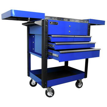 TOOL CARTS | Homak BL06043500 35 in. 4-Drawer Slide Top Cart - Blue