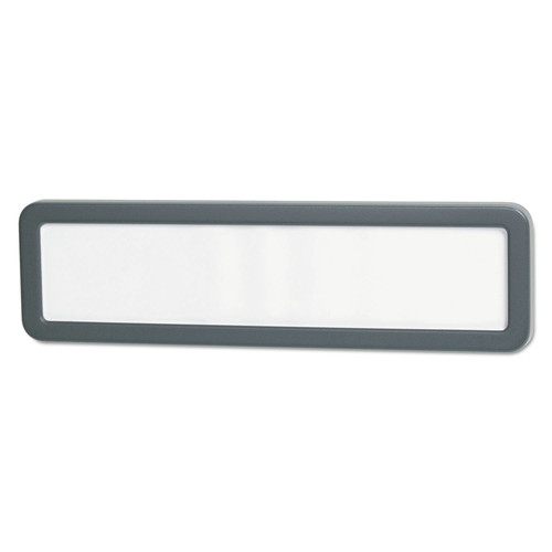 New Arrivals | Universal UNV08223 Recycled 9 in. x 2-1/2 in. Cubicle Nameplate with Rounded Corners - Charcoal image number 0