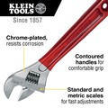 Klein Tools D507-8 8 in. Extra Capacity Adjustable Wrench - Transparent Red Handle image number 1
