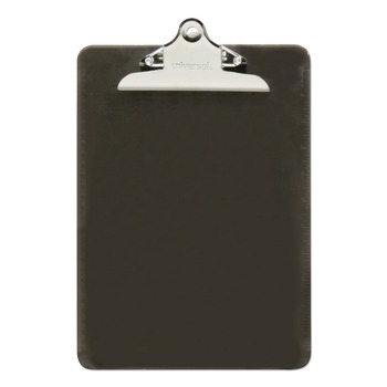 Universal UNV40306 9 in. x 12.5 in. Plastic Clipboard with 1 in. High Capacity Clip - Translucent Black