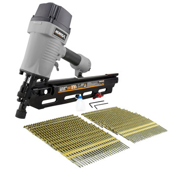 NuMax SFR2190WN 21 Degree 3-1/2 in. Pneumatic Full Round Head Framing Nailer with 500 Nails