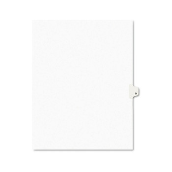Avery 01415 11 in. x 8.5 in. Legal Exhibit Letter O Side Tab Index Dividers - White (25-Piece/Pack)