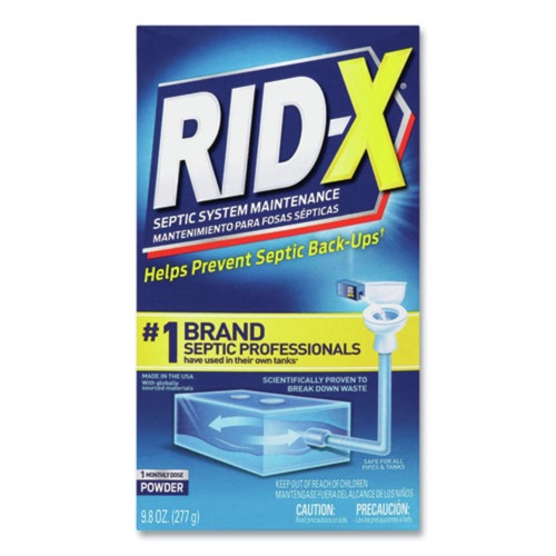 Disinfectants | RID-X 19200-80306 9.8 oz. Concentrated Septic System Treatment Powder (12/Carton) image number 0