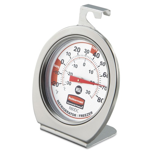 New Arrivals | Rubbermaid Commercial FGR80DC -20 Fahrenheit to 80 Fahrenheit Refrigerator/Freezer Monitoring Thermometer image number 0