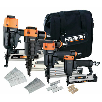 COMPRESSOR COMBO KITS | Freeman P4FNCB Finishing Stapler and Nailer 4-Tool Combo Kit