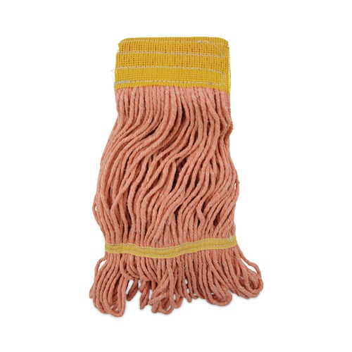 New Arrivals | Boardwalk BWK501OR 5 in. Headband Cotton/Synthetic Fiber Super Loop Wet Mop Head - Small, Orange (12/Carton) image number 0