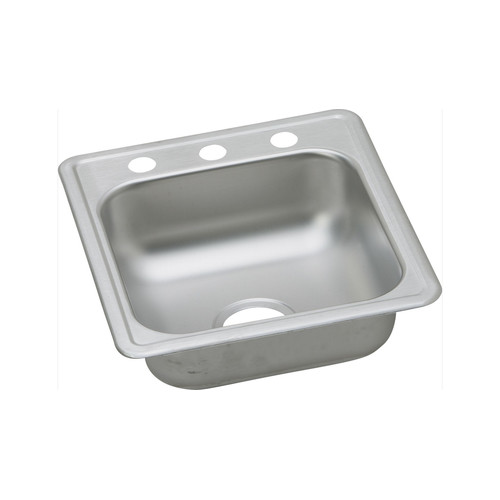 Elkay D117193 Dayton Drop In 17 in. x 19 in. Single Basin Kitchen Sink (Stainless Steel) image number 0