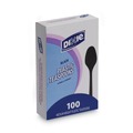 Dixie TM507 Heavy Mediumweight Plastic Cutlery Teaspoons - Black (100/Box) image number 0