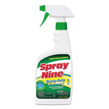 Spray Nine 26825 12/Carton 22 oz. Trigger Spray Bottle, Citrus Scent, Heavy Duty Cleaner/Degreaser/Disinfectant