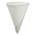 Konie KCI 4.5KR 4.5 oz. Rolled Rim Paper Cone Cups - White (25 Boxes/Carton, 200/Box) image number 0