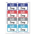 Avery 08722 Flexible 3-3/8 in. x 2-1/3 in. "Hello" Adhesive Name Badge Labels - Assorted (120-Piece/Pack) image number 2