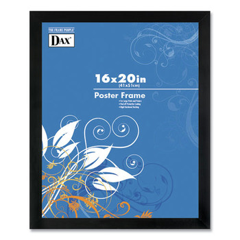 DAX 2860V2X 16 in. x 20 in. Flat Face Wood Poster Frame - Clear Window/Black Border