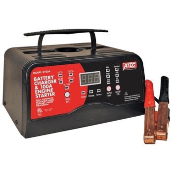 BATTERY CHARGERS | Associated Equipment 3100A 100 Amp Engine Starter and ATEC Battery 15/2 Amp Portable Charger