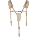 Safety Harnesses | Klein Tools 5413 Soft Leather Work Belt Suspenders - One Size, Light Brown image number 0