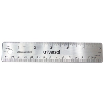 PRODUCTS | Universal UNV59026 Stainless Steel Standard/Metric 6 in. Ruler