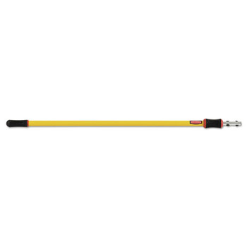 Rubbermaid Commercial HYGEN FGQ76500YL00 HYGEN Quick-Connect Aluminum 48 in. - 96 in. Extension Pole - Yellow (6-Piece/Carton)