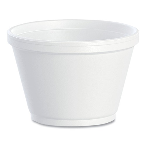 New Arrivals | Dart 6SJ12 Foam Containers, 6oz, White (50/Bag, 20 Bags/Carton) image number 0