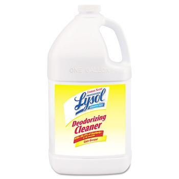 Professional LYSOL Brand 36241-76334 Disinfectant Deodorizing Cleaner Concentrate, 1 gal Bottle, Lemon Scent