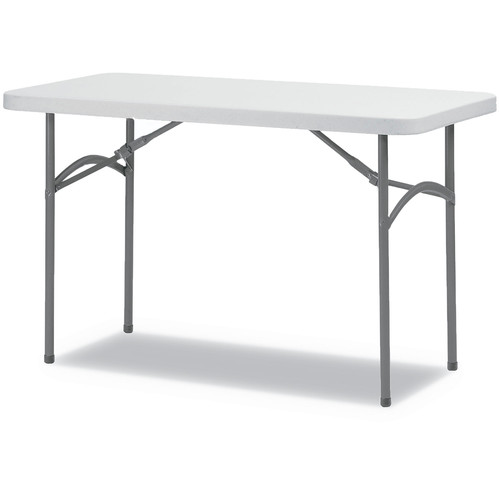 Alera ALEPT4824G Rectangular Plastic Folding Table - Gray image number 0