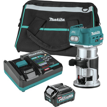 COMPACT ROUTERS | Makita GTR01D1 40V max XGT Brushless Lithium-Ion Cordless Compact Router Kit (2.5 Ah)