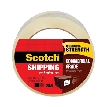 TAPES | Scotch 3750-CS48 1.88 in. x 54.6 yds. 3750 Commercial Grade 3 in. Core Packaging Tape - Clear (48/Pack)