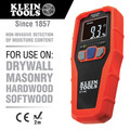 Detection Tools | Klein Tools ET140 Pinless Moisture Meter for Drywall, Wood, and Masonry image number 1