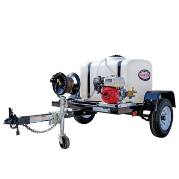 Simpson 95000 Trailer 3200 PSI 2.8 GPM Cold Water Mobile Washing System Powered by HONDA
