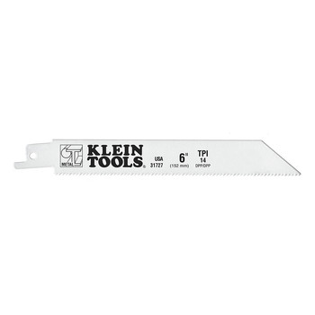 Klein Tools 31727 5-Piece 6 in. 14 TPI Reciprocating Saw Blade Set
