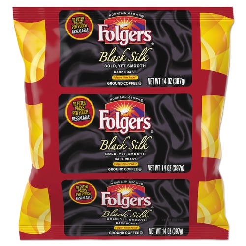 Folgers 2550000016 1.4 oz. Coffee Filter Packs - Black Silk (40 Packs/Carton) image number 0