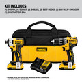 Dewalt DCK283D2 2-Tool Combo Kit - 20V MAX XR Brushless Cordless Compact Drill Driver & Impact Driver Kit with 2 Batteries (2 Ah) image number 1