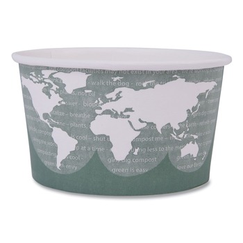 Eco-Products EP-BSC12-WA PLA  12 oz. World Art Renewable and Compostable Food Containers (20 Packs/Carton, 25/Pack)