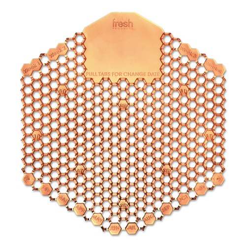 Odor Control | Fresh Products FRS 2WDS60 MAN Wave 3d Urinal Deodorizer Screen, Mango Scent, Orange, 10/box image number 0
