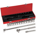 Klein Tools 65512 16-Piece 1/2 in. Drive 12 Point SAE Socket Wrench Set image number 0