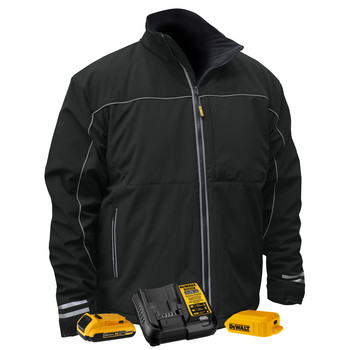 HEATED JACKETS | Dewalt DCHJ072D1-XL 20V MAX Li-Ion G2 Soft Shell Heated Work Jacket Kit - XL