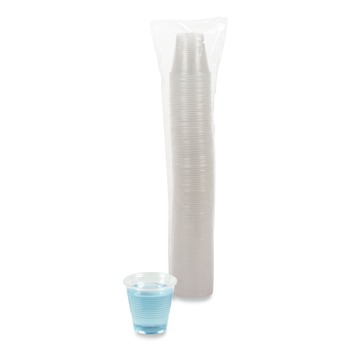 Boardwalk BWKTRANSCUP5PK 5 oz. Polypropylene Plastic Cold Cups - Translucent (100-Piece/Pack)