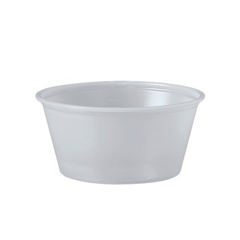 Dart P325N 3.25 oz. Polystyrene Portion Cups - Translucent (10 Bags/Carton, 250/Bag)