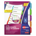 Avery 11840 1 - 5 Tab Customizable TOC Ready Index Divider Set - Multicolor (1 Set) image number 0