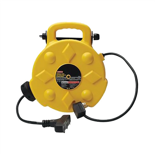 Office Extension Cords | Bayco SL8903 13 Amp Retractable Polymer 3 Outlets 50 ft. Cord Reel image number 0