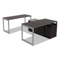 Alera ALELSTB24GR Open Office Desk Series Adjustable O-Leg 24 in. Desk Base - Silver image number 10