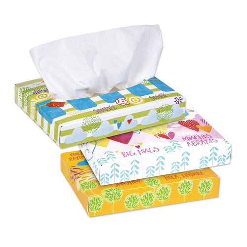 Kleenex 21195 2-Ply Facial Tissue Junior Packs - White (80-Box/Carton 40-Sheet/Box) image number 0